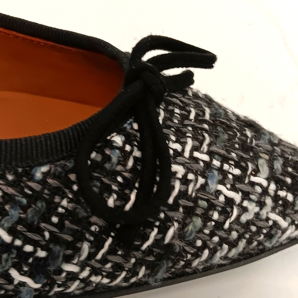NEW Margaux Women's The Point Black/White Tweed Flats - EU39/US9 - Picture 8 of 14